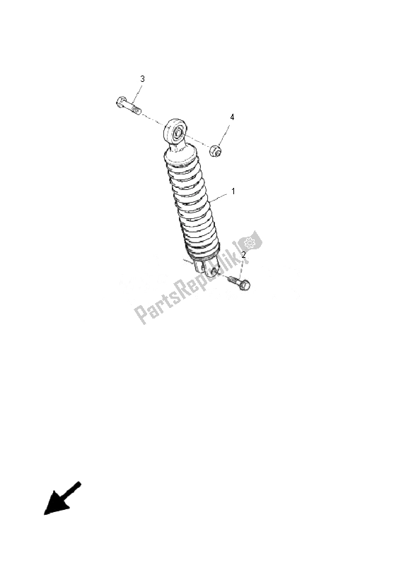 All parts for the Rear Suspension of the Yamaha YQ 50R Aerox 2007