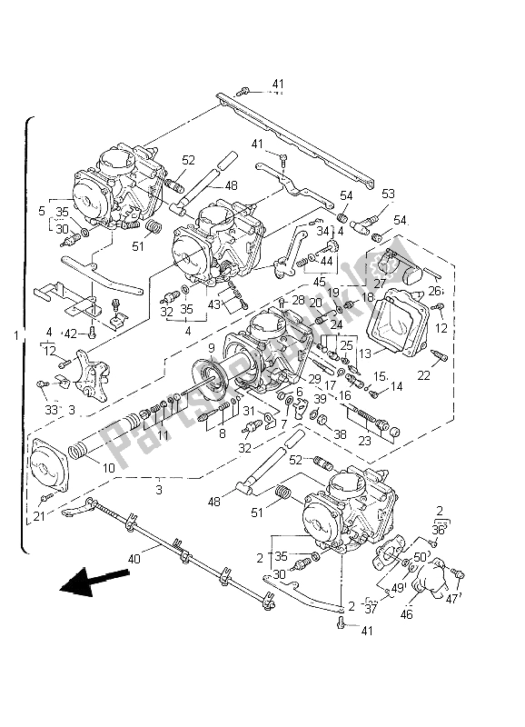 Toutes les pièces pour le Carburateur du Yamaha XJ 600N 2002