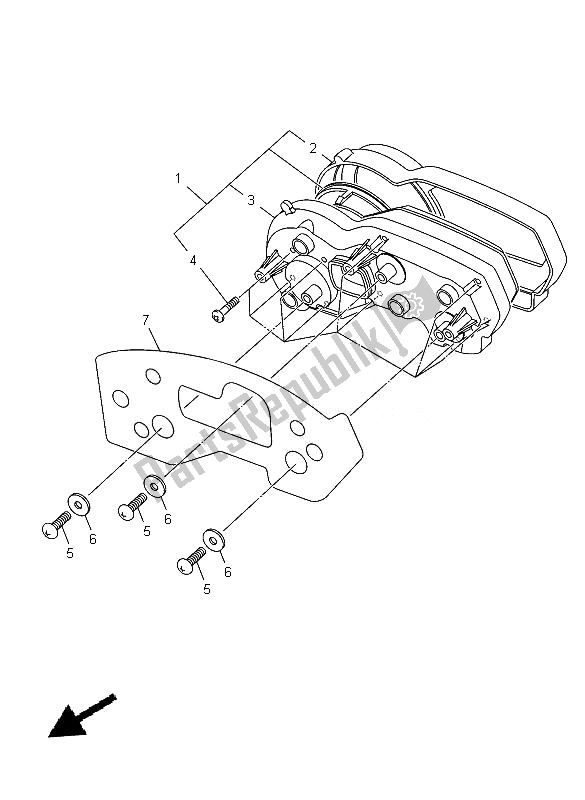 Alle onderdelen voor de Meter van de Yamaha XJ6 SA 600 2014