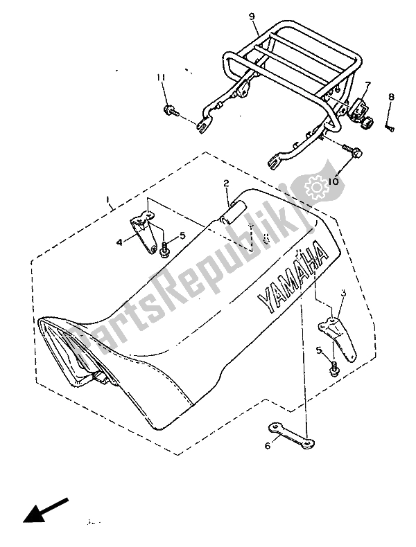 Todas las partes para Porta Asiento de Yamaha XT 600Z Tenere 1990