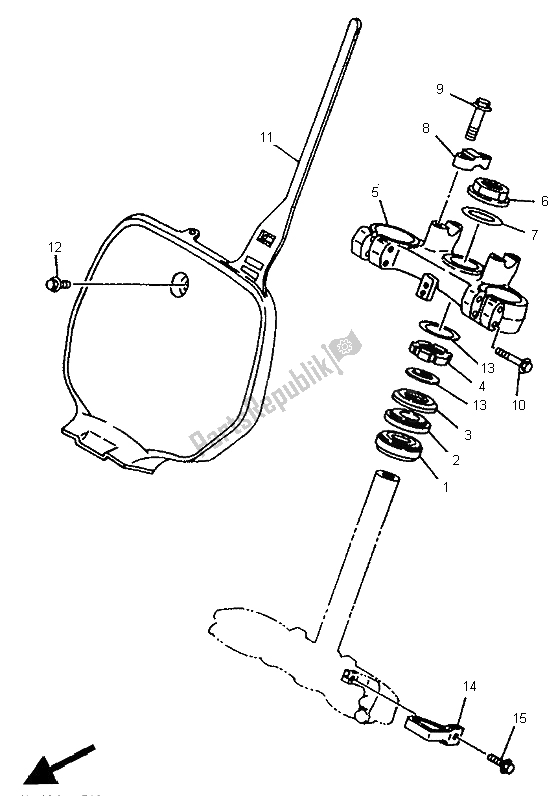 All parts for the Steering of the Yamaha WR 250Z 1995