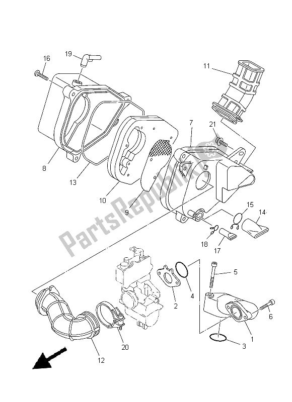 Toutes les pièces pour le Admission du Yamaha TT R 110E 2014