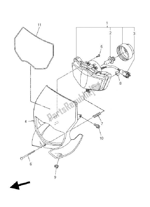 Tutte le parti per il Faro del Yamaha WR 450F 2010