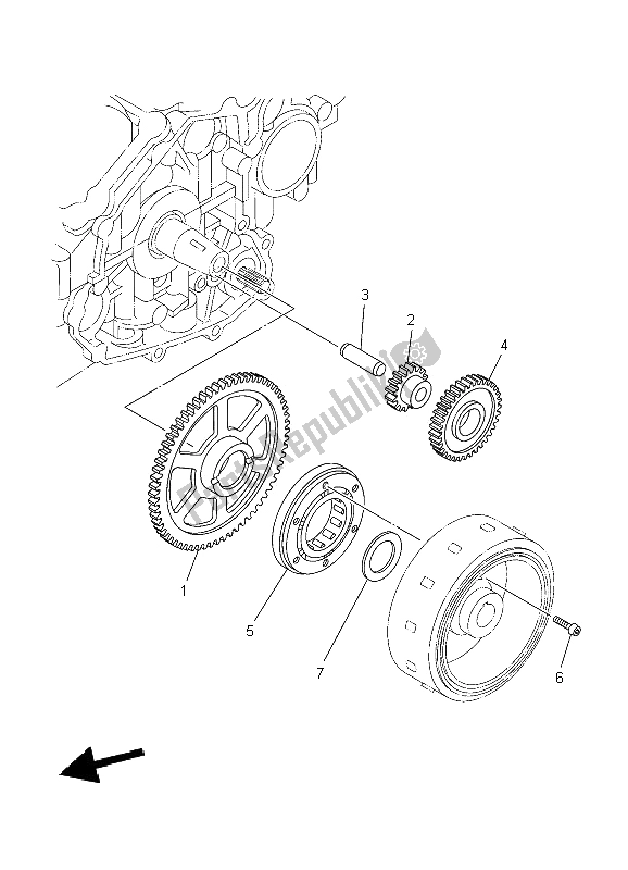 Tutte le parti per il Frizione Di Avviamento del Yamaha TDM 900A 2009