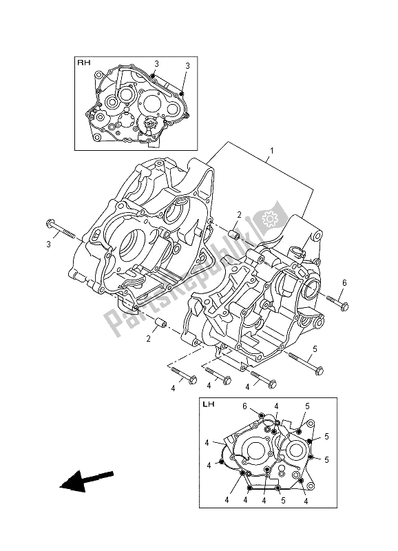 Toutes les pièces pour le Carter du Yamaha YZF R 125 2010