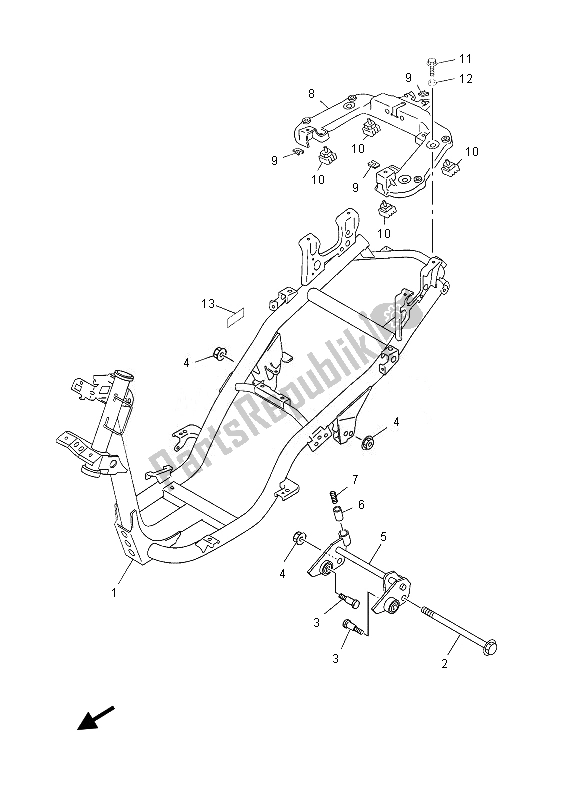 Toutes les pièces pour le Cadre du Yamaha YN 50 2013