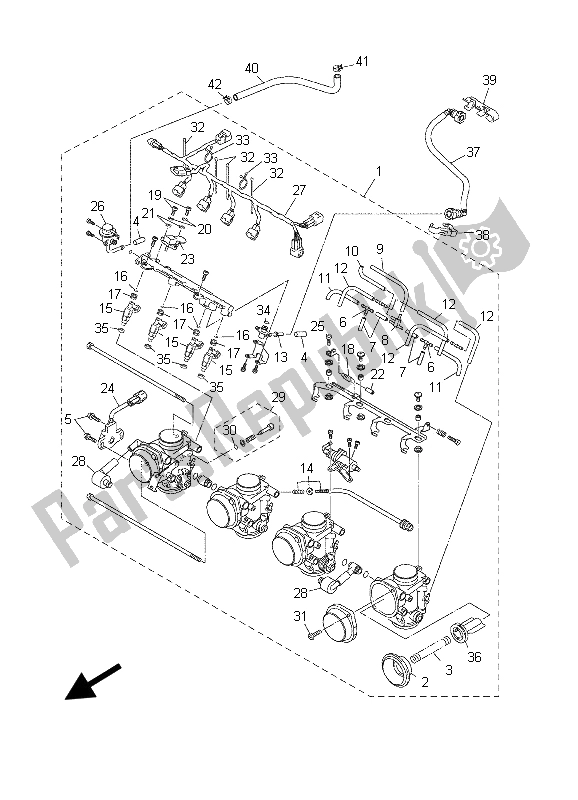 Toutes les pièces pour le Admission 2 du Yamaha YZF R1 1000 2003