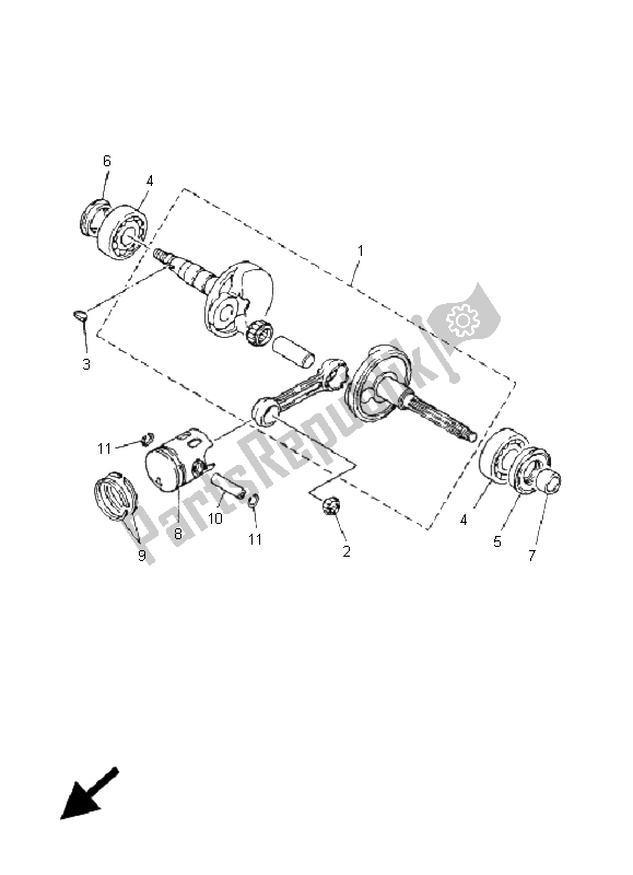 Todas las partes para Cigüeñal Y Pistón de Yamaha YN 50R Neos 2006