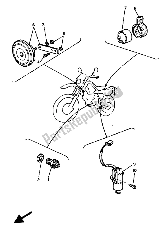 Tutte le parti per il Elettrico 2 del Yamaha TT 600S 1993