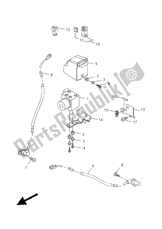 Tutte le parti per il Elettrico 3 del Yamaha YP 400 RA 2014