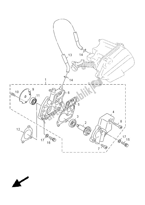 Toutes les pièces pour le Pompe à Eau du Yamaha YN 50F 2014