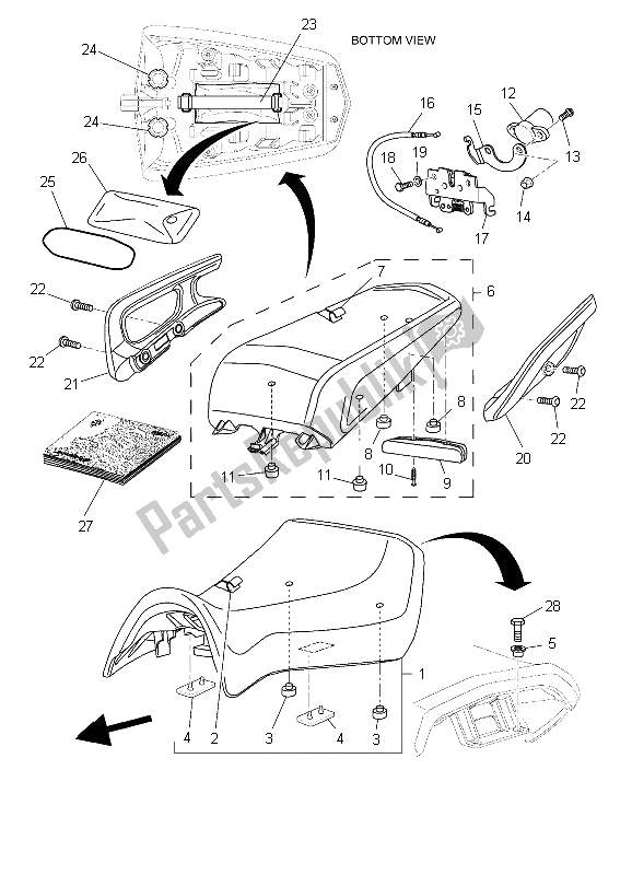 Tutte le parti per il Posto A Sedere del Yamaha MT 03 25 KW 660 2006