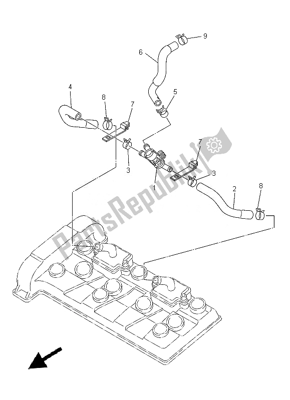 All parts for the Air Induction System of the Yamaha XJ 6F 600 2014