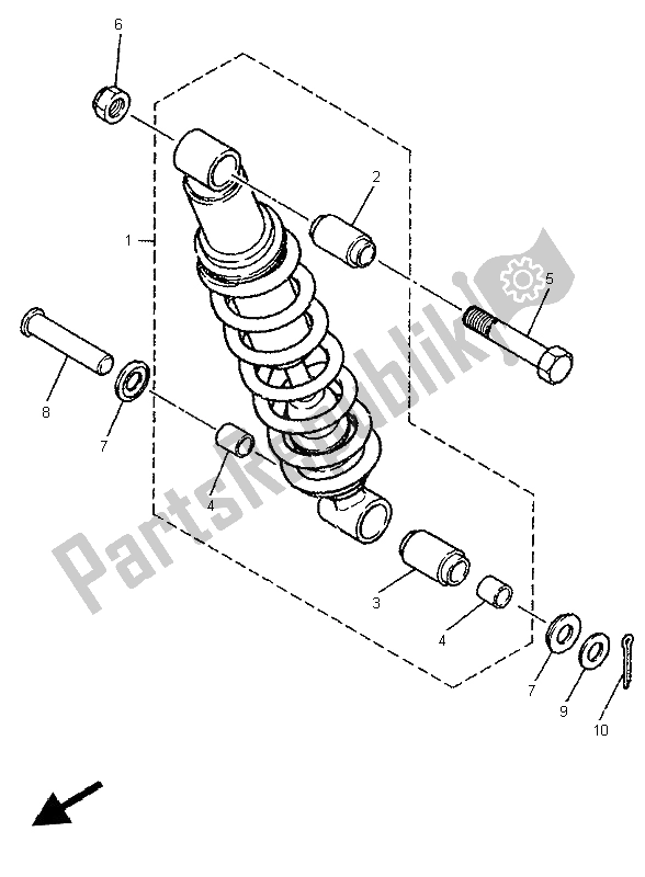 Tutte le parti per il Sospensione Posteriore del Yamaha XT 600E 1999