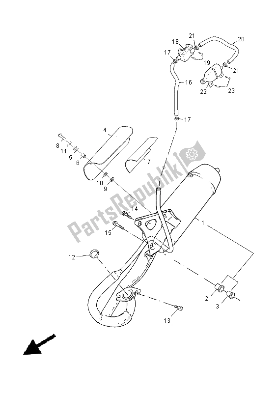 Tutte le parti per il Scarico del Yamaha CS 50 2015