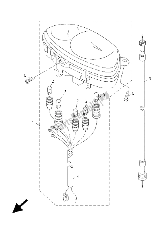 All parts for the Meter of the Yamaha XC 125E Vity 2011