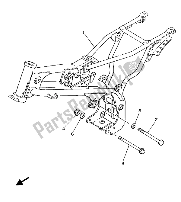 Todas las partes para Marco de Yamaha PW 80 1986