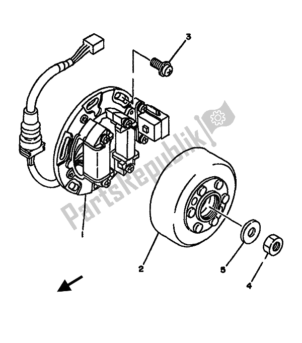 Toutes les pièces pour le Générateur du Yamaha YZ 125F LC 1994