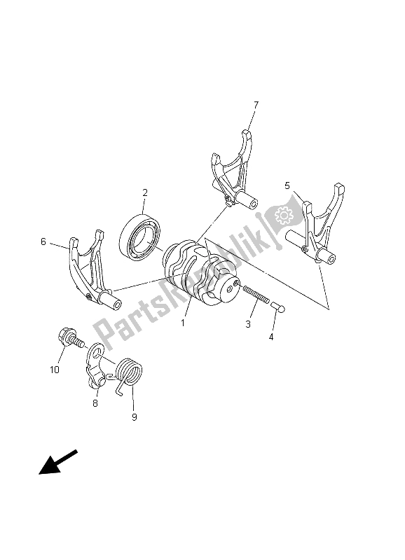 Tutte le parti per il Camma Cambio E Forcella del Yamaha YZ 250F 2003