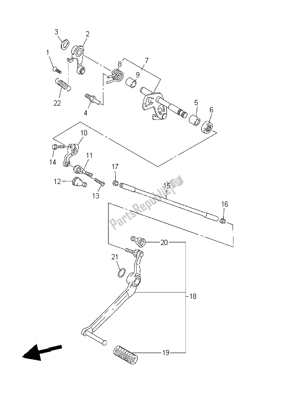 Toutes les pièces pour le Arbre De Changement du Yamaha FZS 1000 Fazer 2002