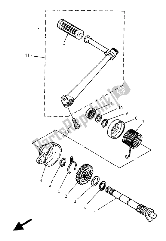 Todas las partes para Inicio de Yamaha PW 80 1998