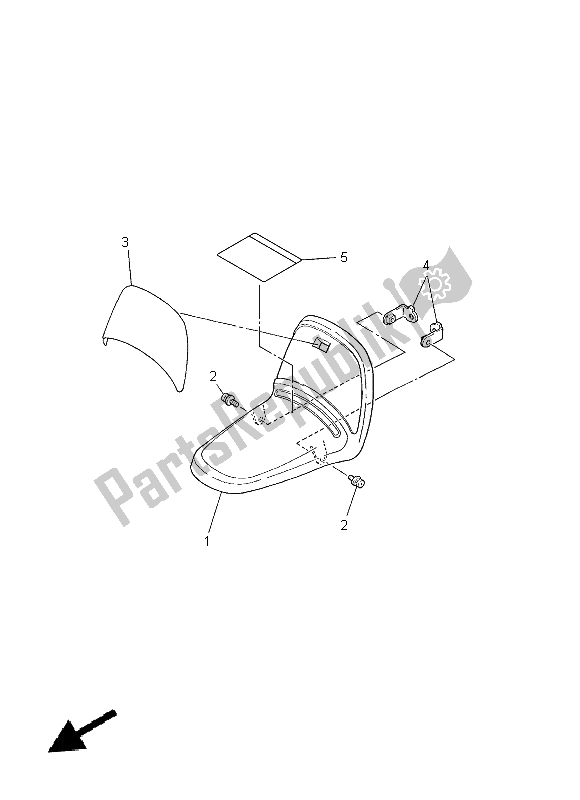 Todas las partes para Guardabarros Delantero de Yamaha PW 50 2015