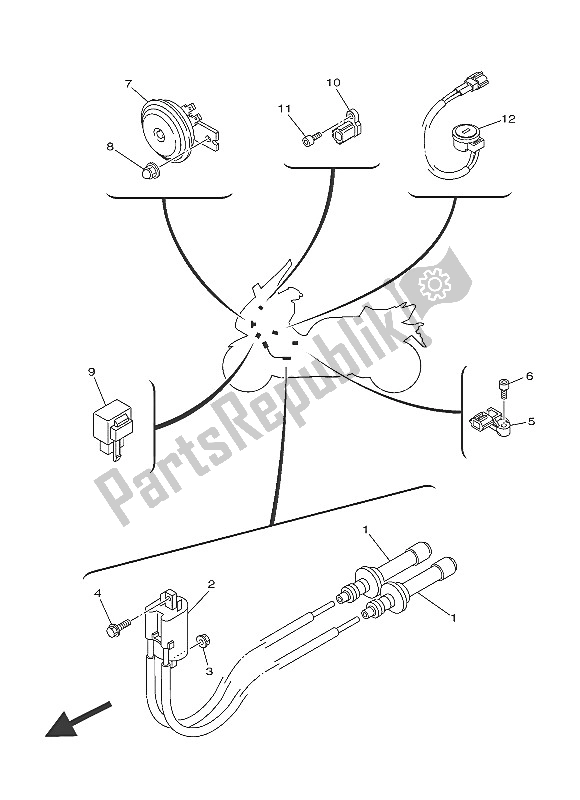 All parts for the Electrical 2 of the Yamaha XP 500 2016