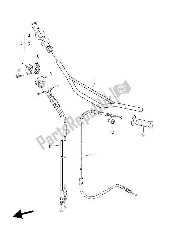 Tutte le parti per il Maniglia E Cavo Dello Sterzo del Yamaha WR 450F 2004