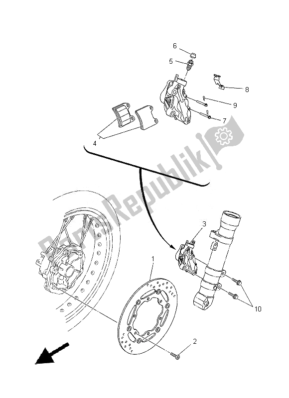 Todas las partes para Pinza De Freno Delantero de Yamaha XT 660X 2014