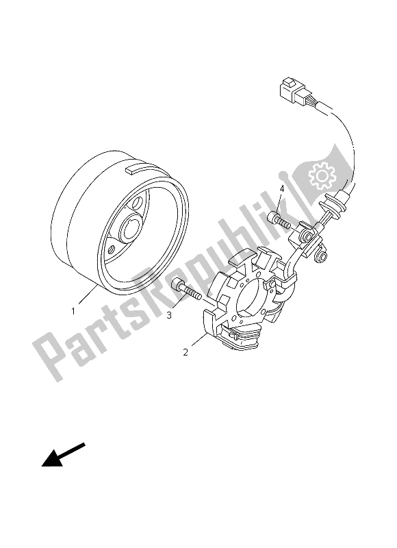 All parts for the Generator of the Yamaha TT R 125 LW 2015