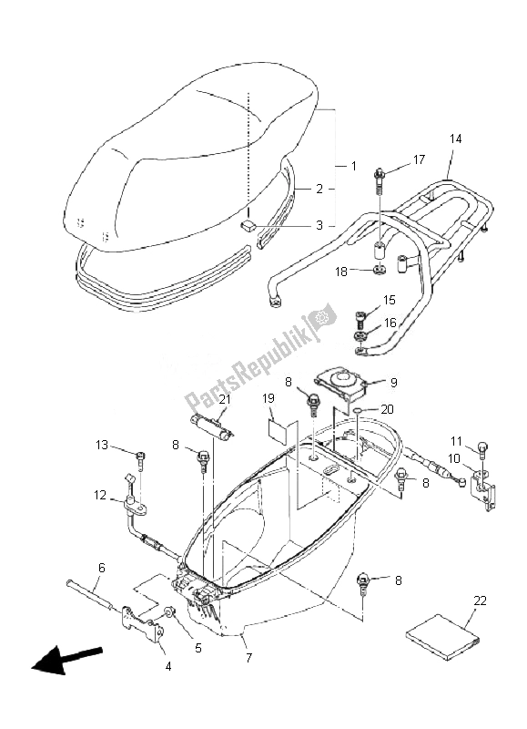 Todas las partes para Asiento de Yamaha XC 125 Vity 2010