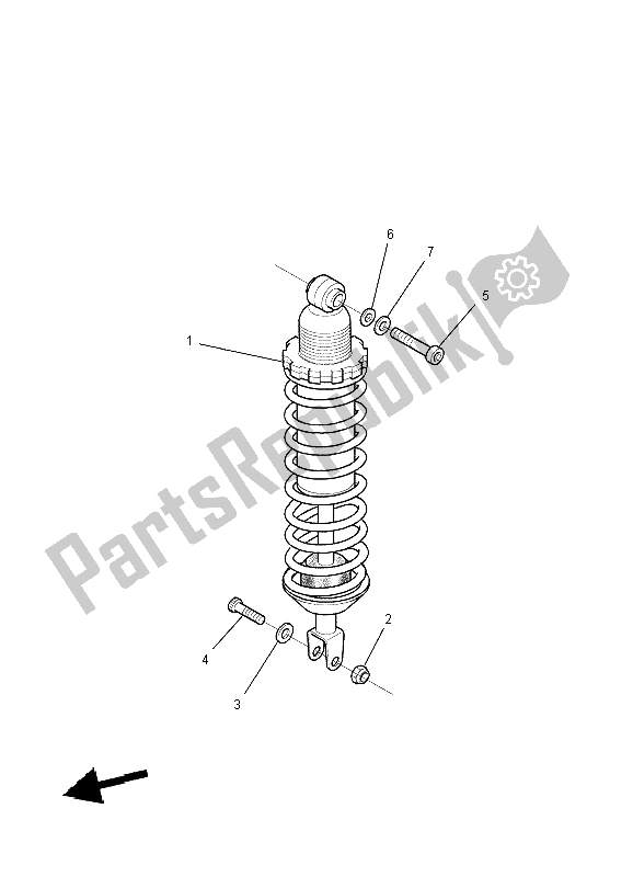 Todas as partes de Suspensão Traseira do Yamaha TT 600 RE 2004