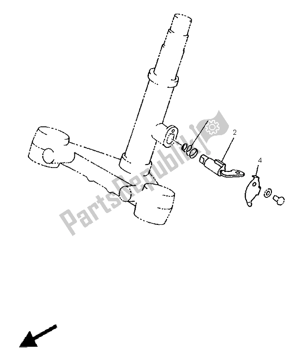 Toutes les pièces pour le Fourche Avant Alternative (sp) du Yamaha XV 250 S Virago 1995