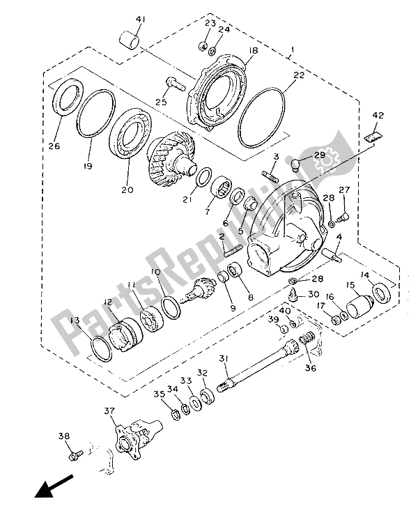 Toutes les pièces pour le Arbre De Transmission du Yamaha XJ 900F 1987