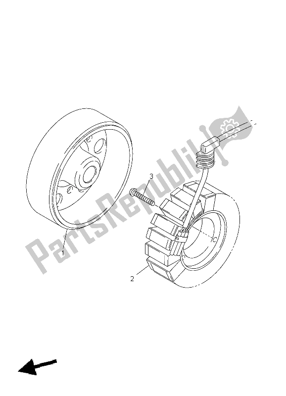 All parts for the Generator of the Yamaha FJR 1300A 2004