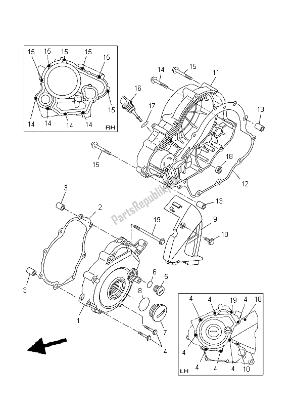 Todas las partes para Tapa Del Cárter 1 de Yamaha WR 125R 2009