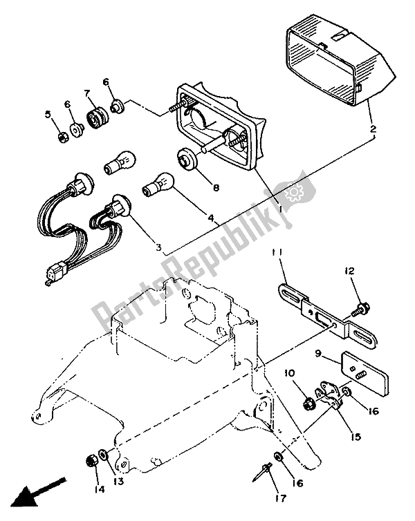 Tutte le parti per il Fanale Posteriore del Yamaha XTZ 750 Supertenere 1991