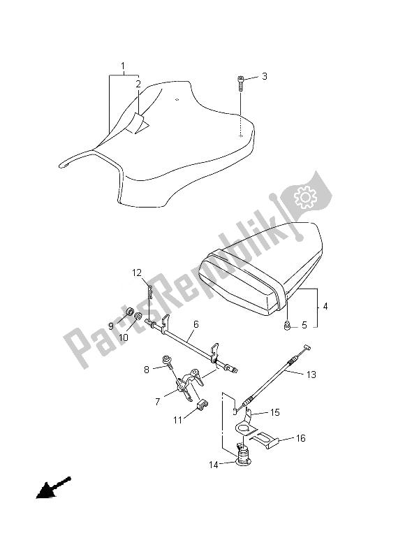 Tutte le parti per il Posto A Sedere del Yamaha YZF R6 600 2013