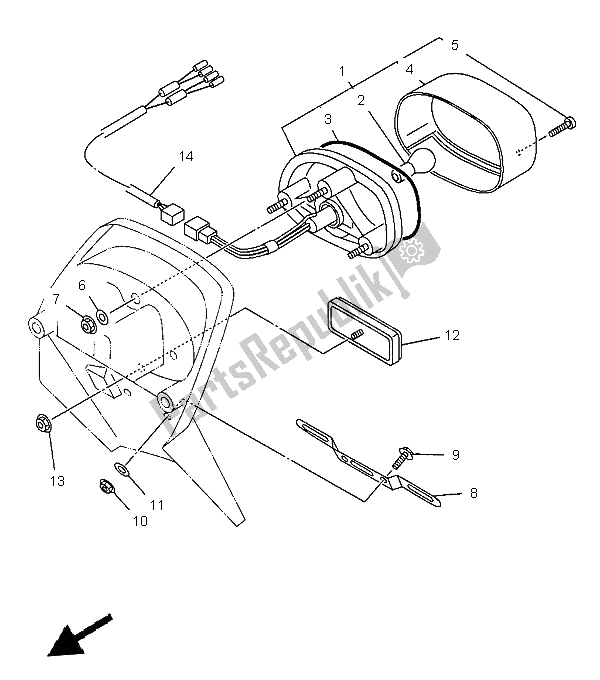 Todas las partes para Luz De La Cola de Yamaha XVS 650 Dragstar 1997