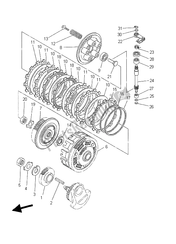 Tutte le parti per il Frizione del Yamaha MT 03 25 KW 660 2006