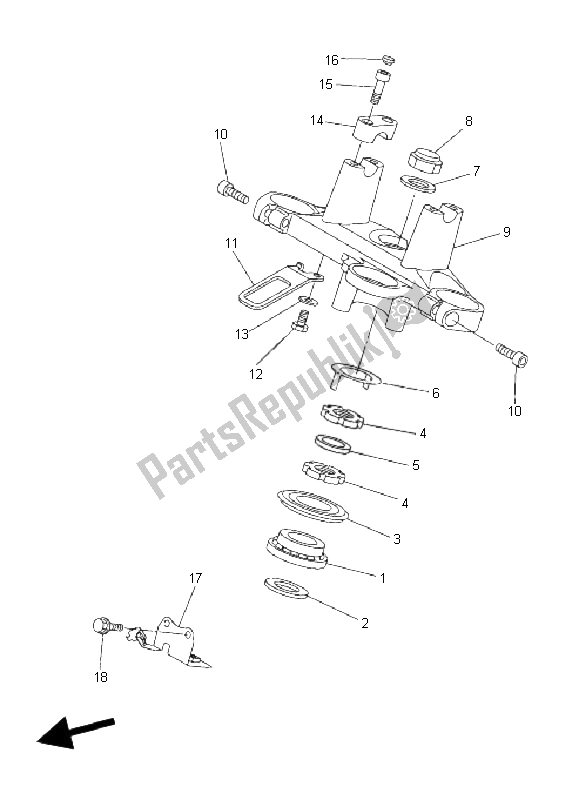 Tutte le parti per il Timone del Yamaha FZ6 SA Fazer 600 2006