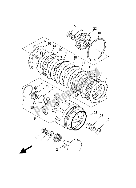 Tutte le parti per il Frizione del Yamaha PW 80 2003