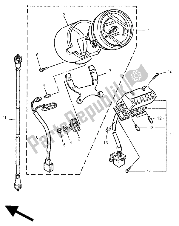 Wszystkie części do Metr Yamaha XV 250 S Virago 1998