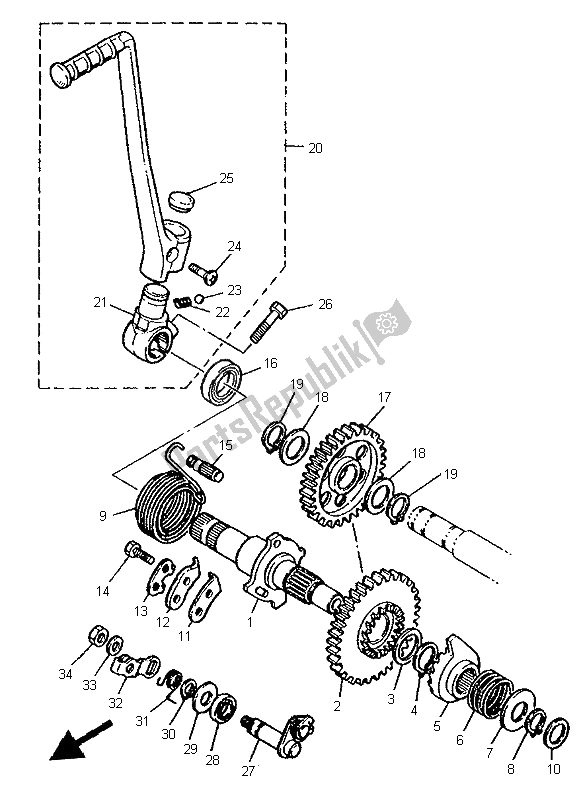 Todas las partes para Inicio de Yamaha TT 600R 1997