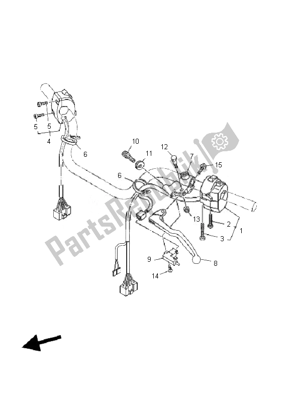 Todas las partes para Interruptor De Palanca Y Palanca de Yamaha TDM 900 2007