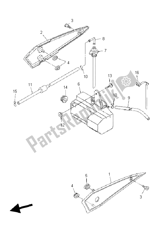 Tutte le parti per il Coperchio Laterale del Yamaha FZ1 SA Fazer 1000 2008