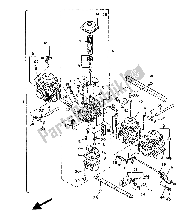 Todas las partes para Carburador de Yamaha FZ 600 1986