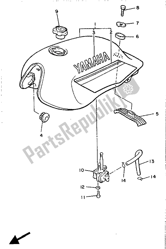 Tutte le parti per il Serbatoio Di Carburante del Yamaha XJ 600 1990