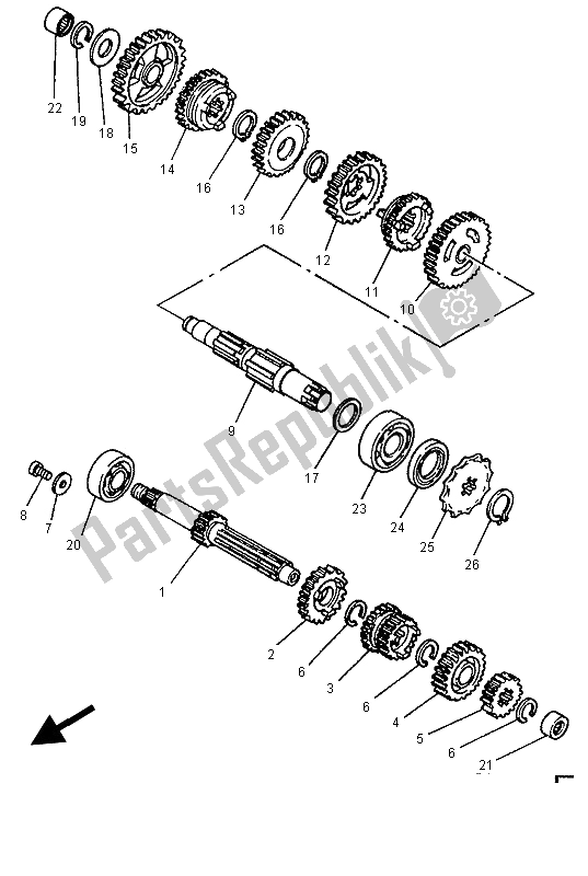 Toutes les pièces pour le Transmission du Yamaha YZ 80 LW 1997