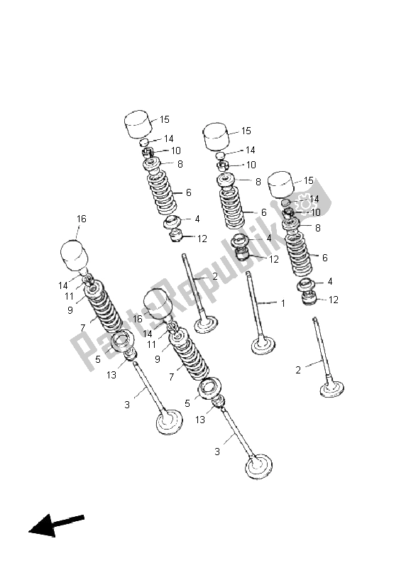 Alle onderdelen voor de Klep van de Yamaha FZ1 S Fazer 1000 2011